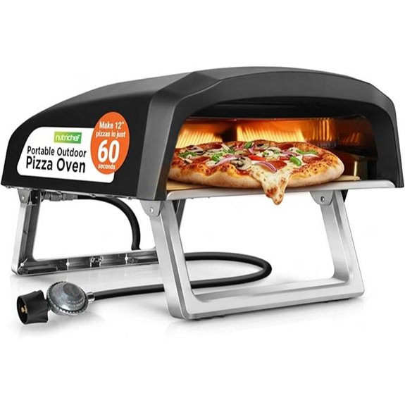 NutriChef Portable Gas Pizza Oven with Adjustable Heat