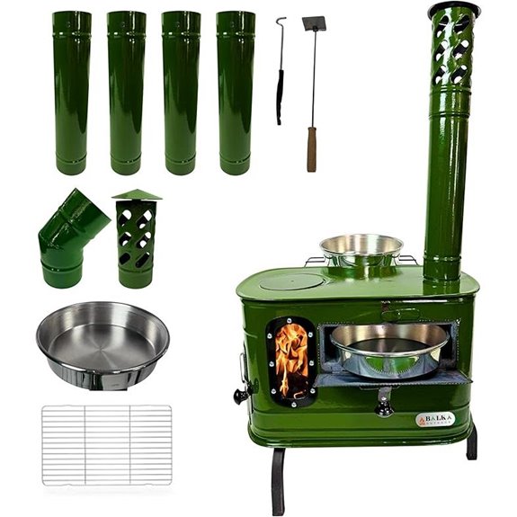 All-Inclusive Portable Wood Stove Set (Green)