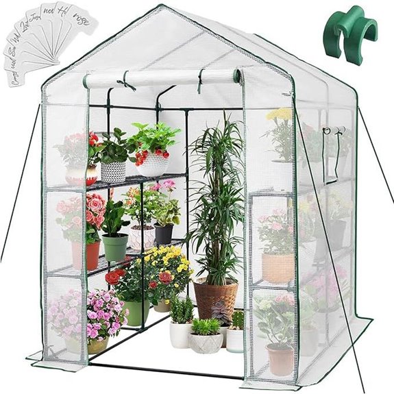 Greengro Portable Greenhouse Kit with Shelves and Mesh