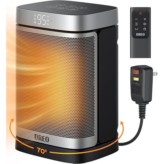 Dreo Portable Space Heater with Thermostat and Timer
