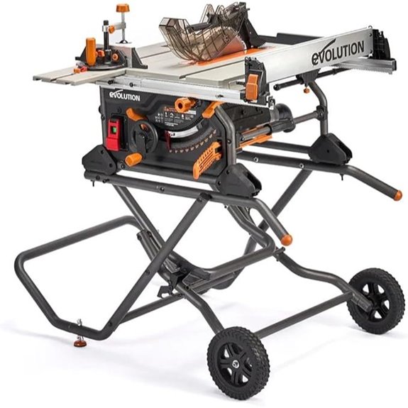 Evolution R10TBLX 10 Jobsite Table Saw with Stand