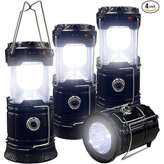 XTAUTO Collapsible LED Camping Lantern 4-Pack