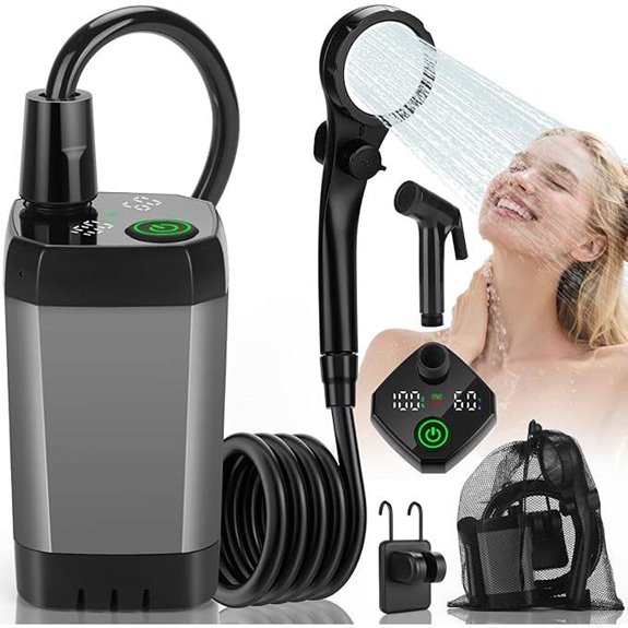 Rechargeable Camping Shower with LED Display