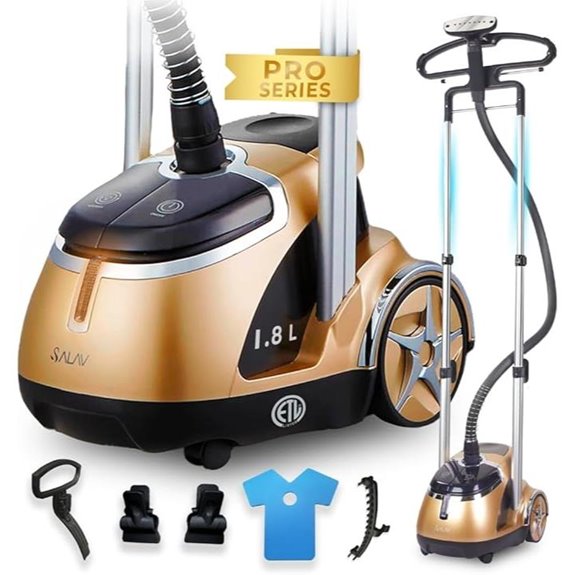 SALAV Professional Standing Garment Steamer with Wheels