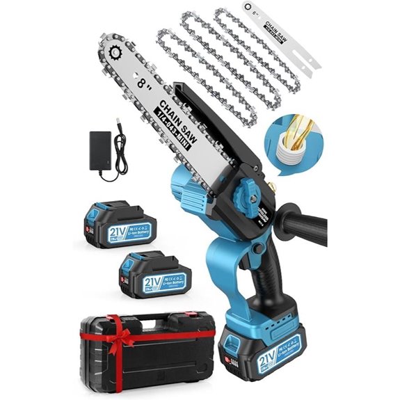 Cordless Mini Chainsaw with Rechargeable Batteries