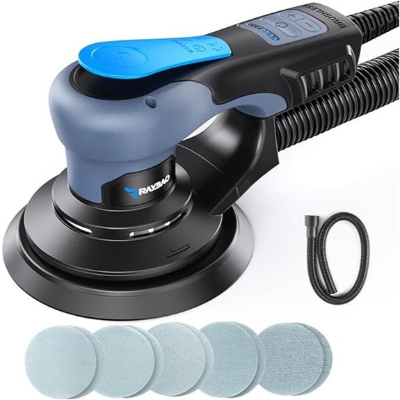 Power Random Orbit Sander with 10 Discs and Speed Control