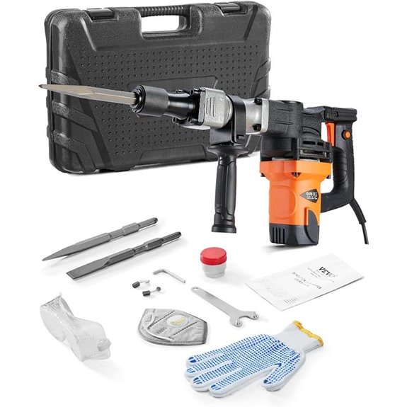 VEVOR 1400W Electric Jackhammer with Chisels and Case