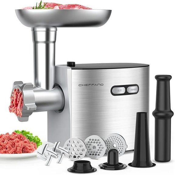 CHEFFANO 2600W Electric Meat Grinder with Accessories