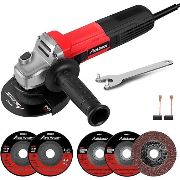 AVID POWER 7.5-Amp Angle Grinder with Accessories