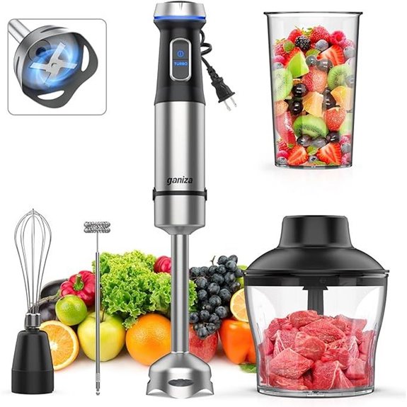 Ganiza 5-in-1 Hand Blender 1000W Stainless Steel