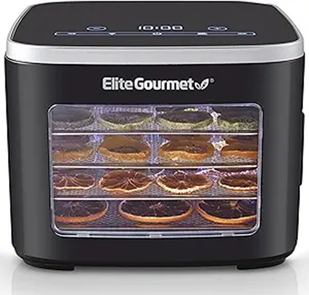 Elite Gourmet Food Dehydrator with Trays and Accessories