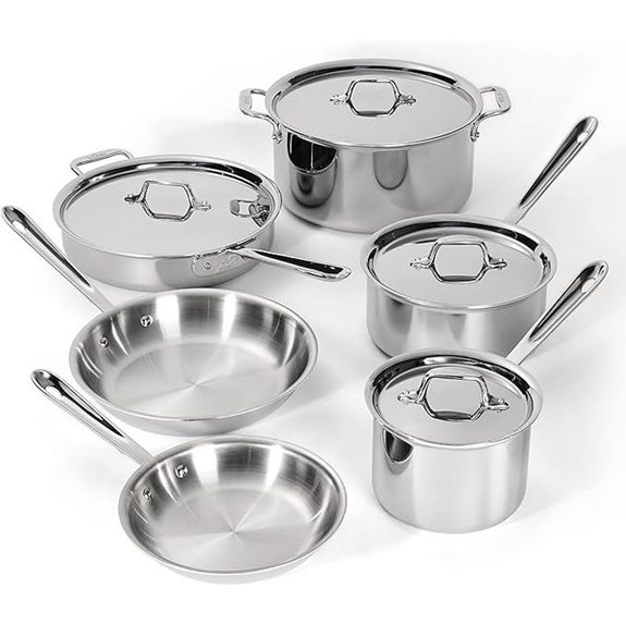 All-Clad 10-Piece Stainless Steel Cookware Set