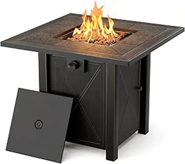 HOTEAGLE 30 Propane Fire Pit with Accessories