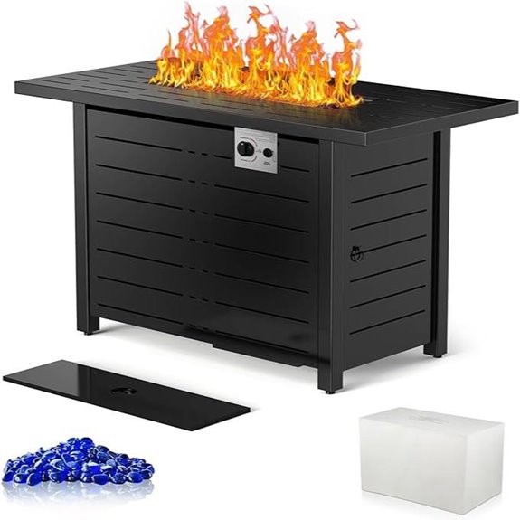 Xbeauty 43 Propane Fire Pit Table with Cover
