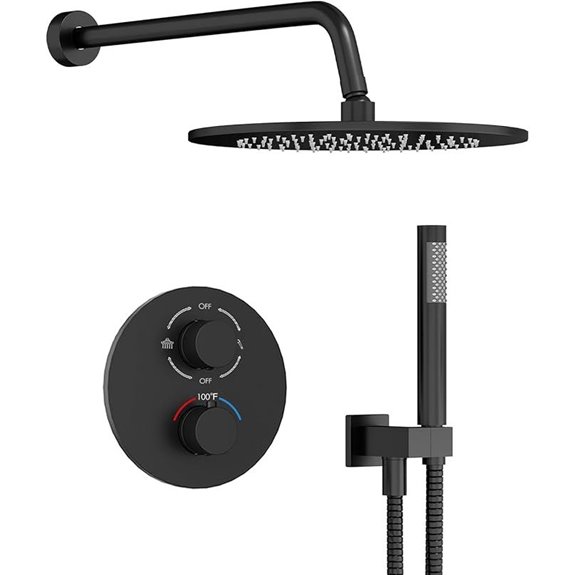 Gabrylly Thermostatic Shower Set with Rain & Handheld