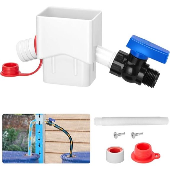 WADEO Rain Barrel Diverter for 2x3 Downspouts