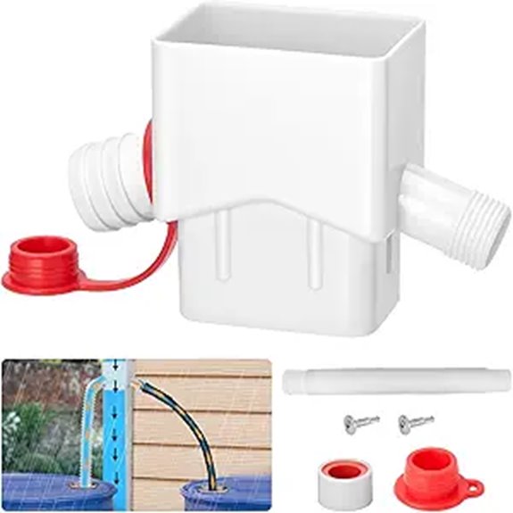 WADEO Rain Barrel Diverter for 2x3 Downspouts