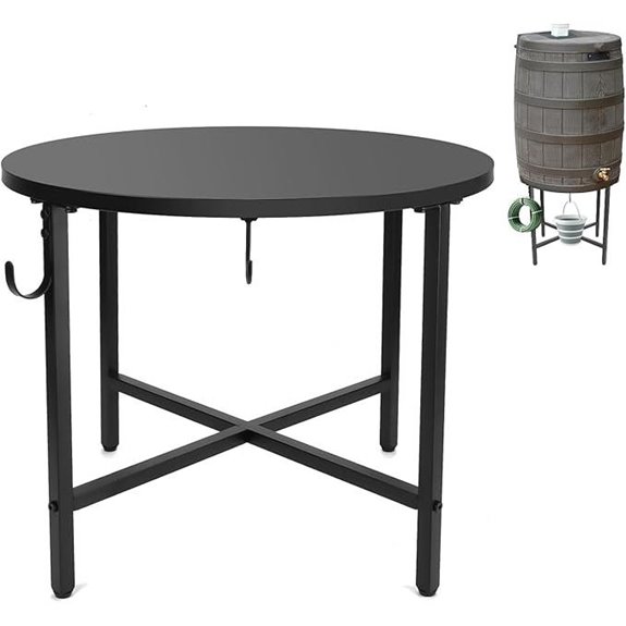 Z8 Rain Barrel Stand with Bucket & Hose Hooks