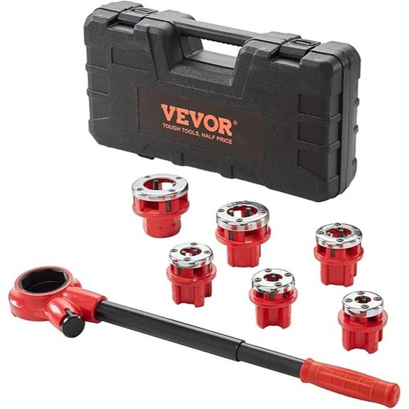 VEVOR Ratchet Pipe Threader Kit with 6 Dies