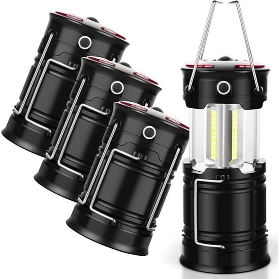 4 Pack Rechargeable Camping Lanterns for Emergency