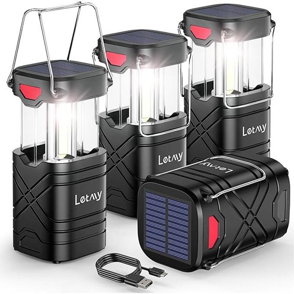 LETMY 4 Pack Rechargeable Camping Lanterns