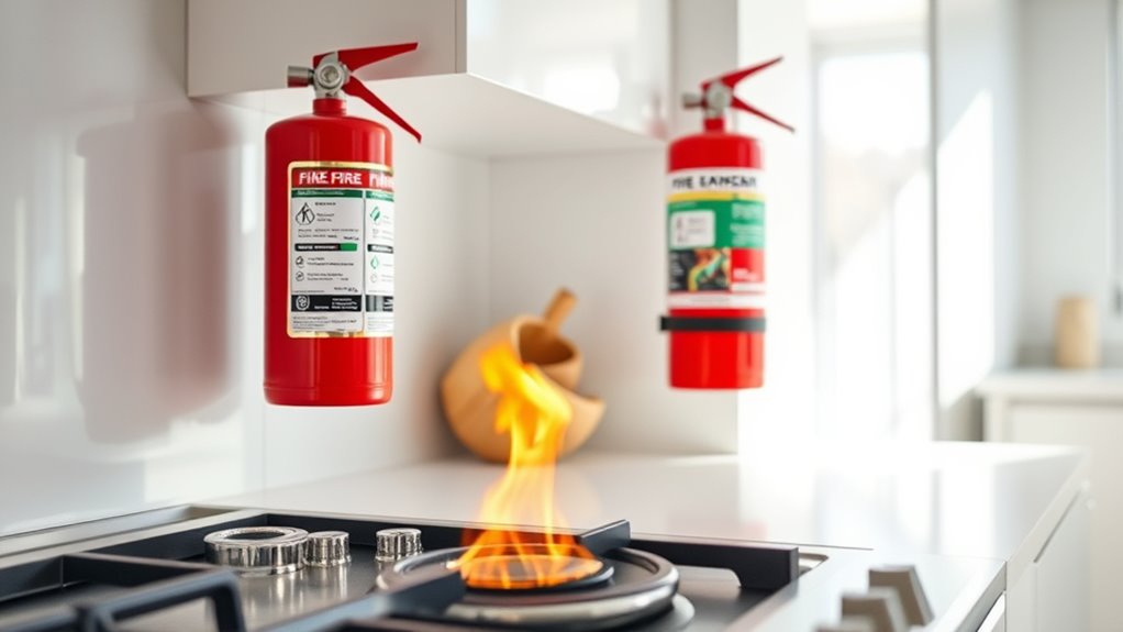 recognize kitchen oil fires