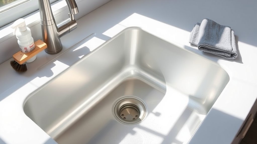 regular sink cleaning routine