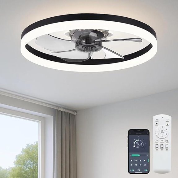 20 Ceiling Fan with Light Remote & App Control