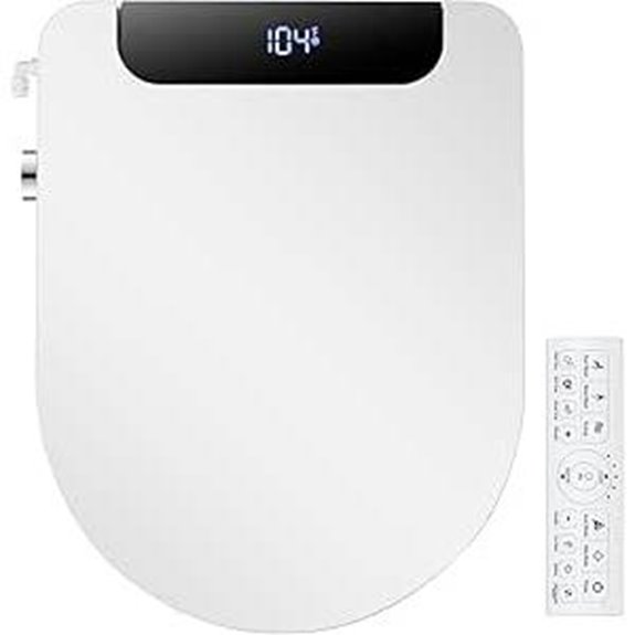 Electric Bidet Toilet Seat with Remote and Nightlight