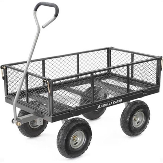 Gorilla Steel Utility Cart with Removable Side Panels