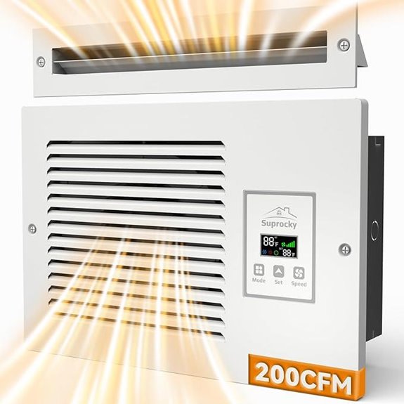 Room to Room Air Transfer Fan with Temperature Sensor