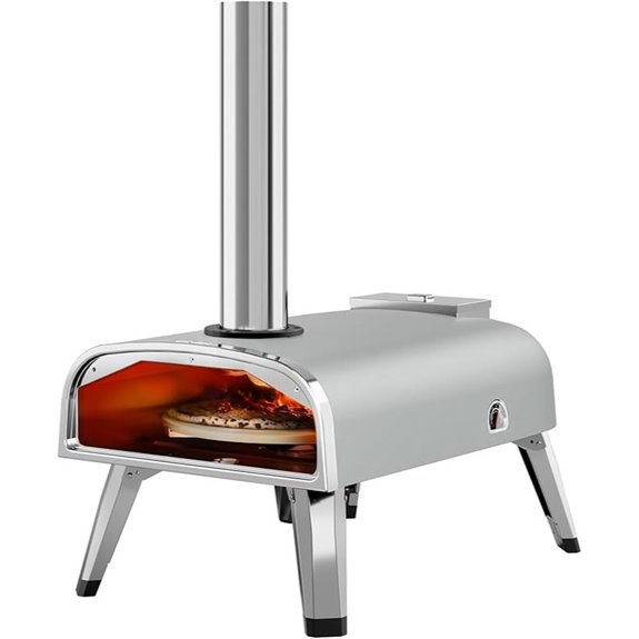 Outdoor Pizza Oven with Rotatable Stone