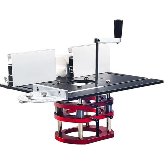 Router Table Saw Insert Base Plate with Lifting Base