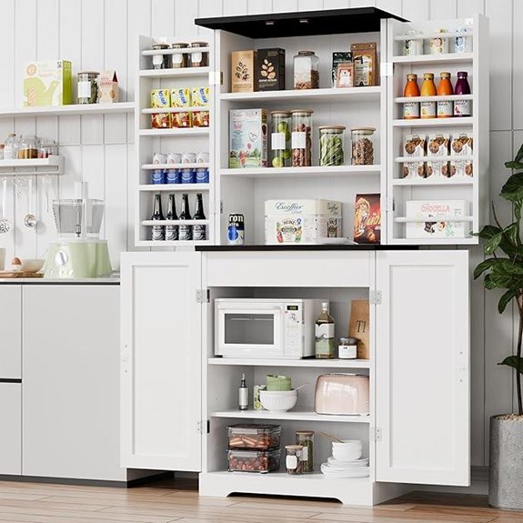 Vongrasig 6-Tier Rustic Kitchen Storage Cabinet