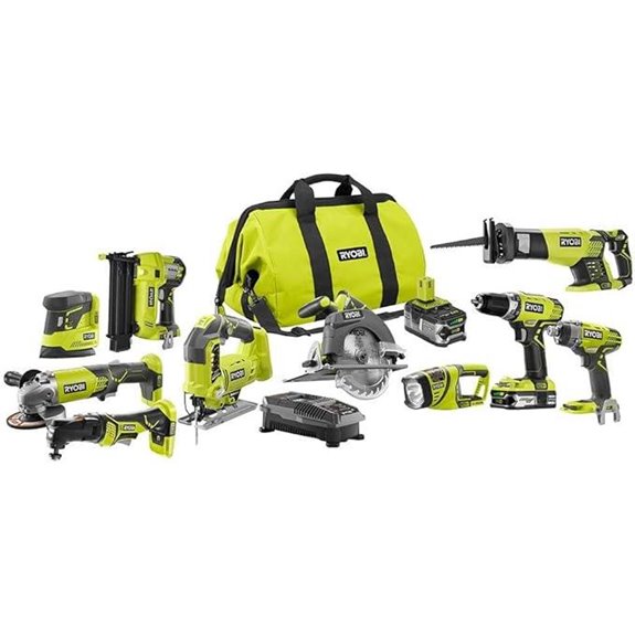 Ryobi P1895 ONE+ 18-Volt Lithium-Ion Cordless Combo Kit (10-Tool)
