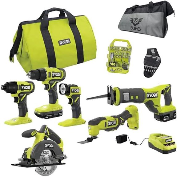 Ryobi 6-Piece Power Tools Kit with Accessories