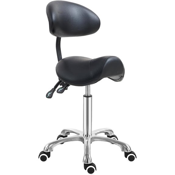 Antlu Saddle Stool with Back Support for Salon Use