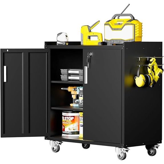 Lockable Metal Rolling Storage Cabinet