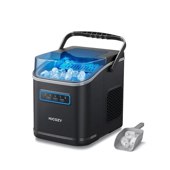 HiCOZY Self-Cleaning Countertop Ice Maker 26 lbs/Day