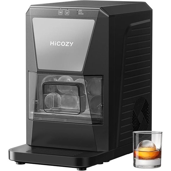HiCOZY Clear Ice Ball Maker with Self-Cleaning Feature