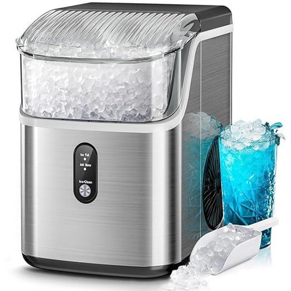 Kismile Countertop Nugget Ice Maker (Self-Cleaning)