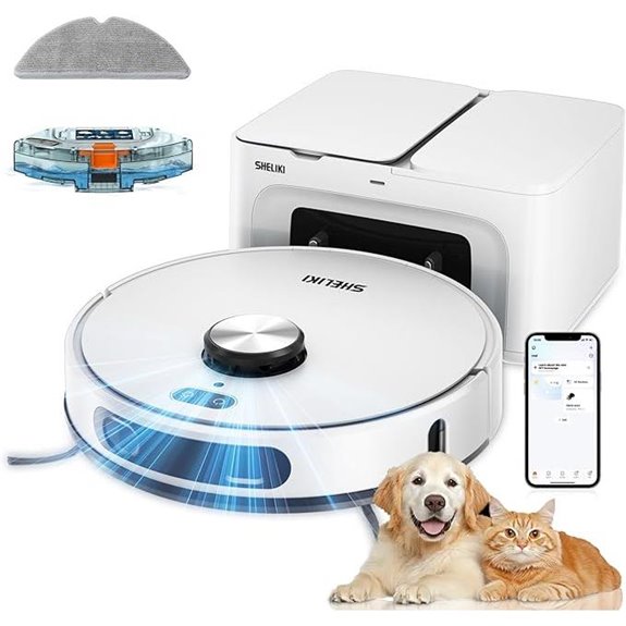 Robot Vacuum & Mop Combo with Self-Emptying Base