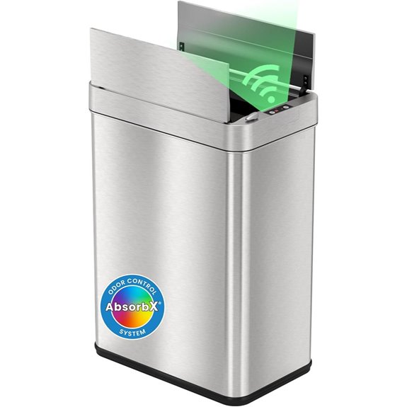 iTouchless 50L Sensor Trash Can with Odor Filter