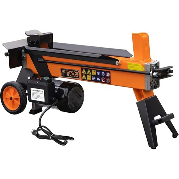 7 Ton Electric Log Splitter with 15Amp Motor