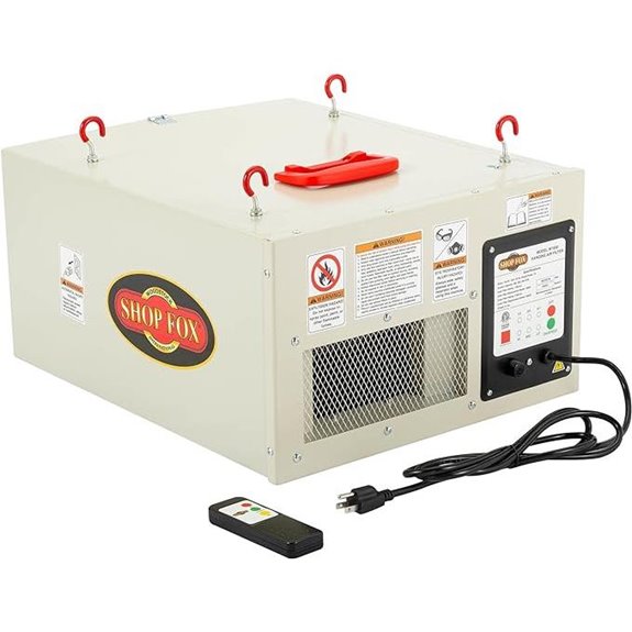 Shop Fox W1830 3-Speed Hanging Air Filter White