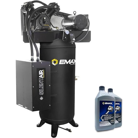 EMAX Silent 5HP 60 Gal Industrial Air Compressor