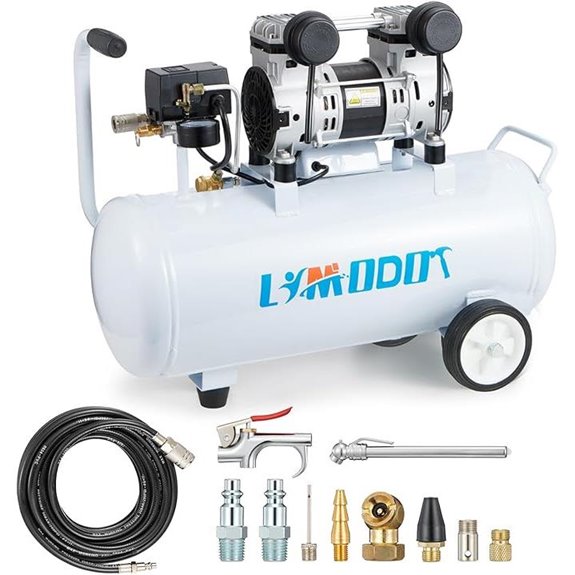 Quiet Electric Air Compressor with 8-Gallon Tank
