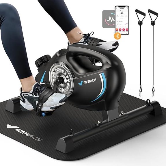 Mercach Quiet Under Desk Bike with Resistance Bands