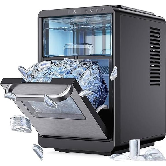 Silonn Crescent Countertop Ice Maker with Adjustable Settings