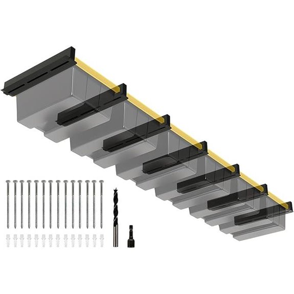 6-bin Overhead Garage Storage Rack (7 pcs)